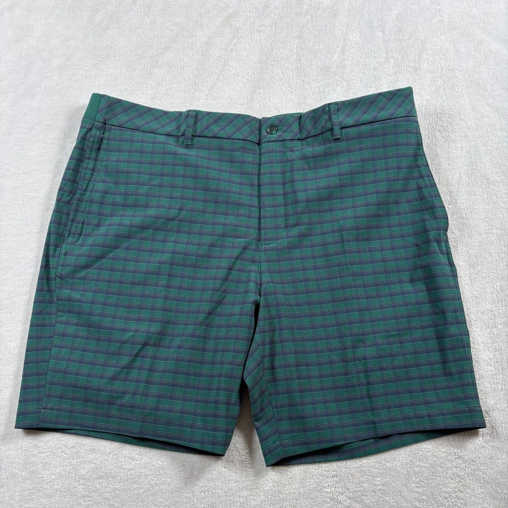 Walter Hagen Performance 11 Pureflex Golf Shorts Mens 40 Green Tartan Stretch‎